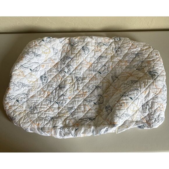 Goodall Institute x Crate&Kids Changing Pad Cover Sheet Birds Print Tropical Whi - Picture 4 of 6